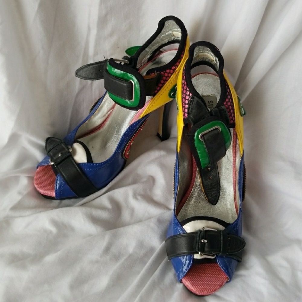 Steve Madden Multi Colored Heels with Buckles